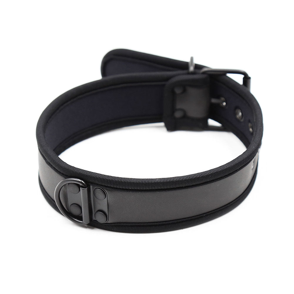 Black Neoprene Bondage Puppy collar O/S - image 2