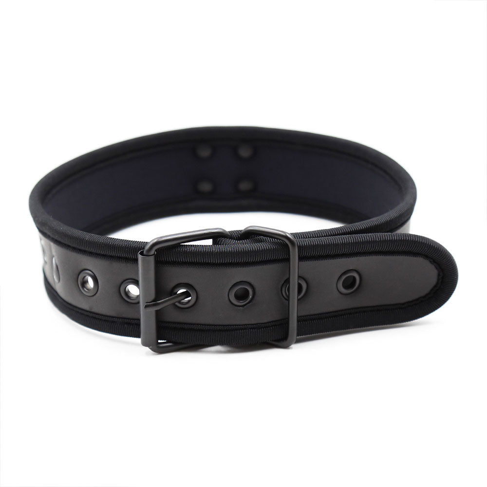 Black Neoprene Bondage Puppy collar O/S