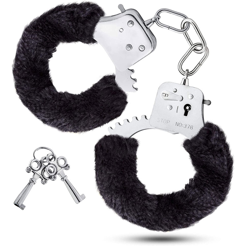 Naughty Toys Furry Wrist Cuffs Black - image 4