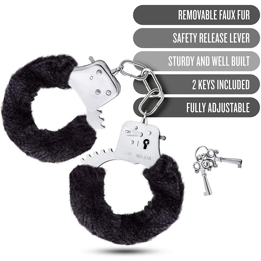 Naughty Toys Furry Wrist Cuffs Black Main image