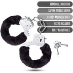 Naughty Toys Furry Wrist Cuffs Black