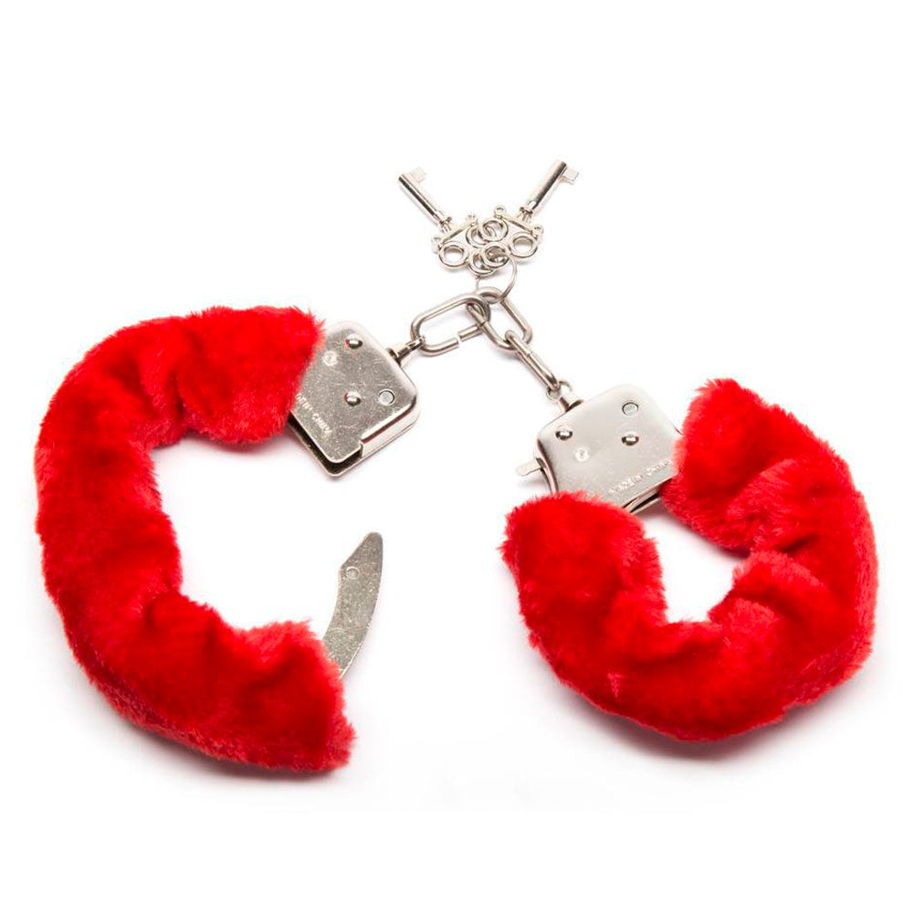 Naughty Toys Furry Wrist Cuffs Red Main image