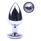 LARGE Clear Crystal Metal Butt Plug Anal Jewel 9 cm - image 4