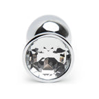 LARGE Clear Crystal Metal Butt Plug Anal Jewel 9 cm - image 6
