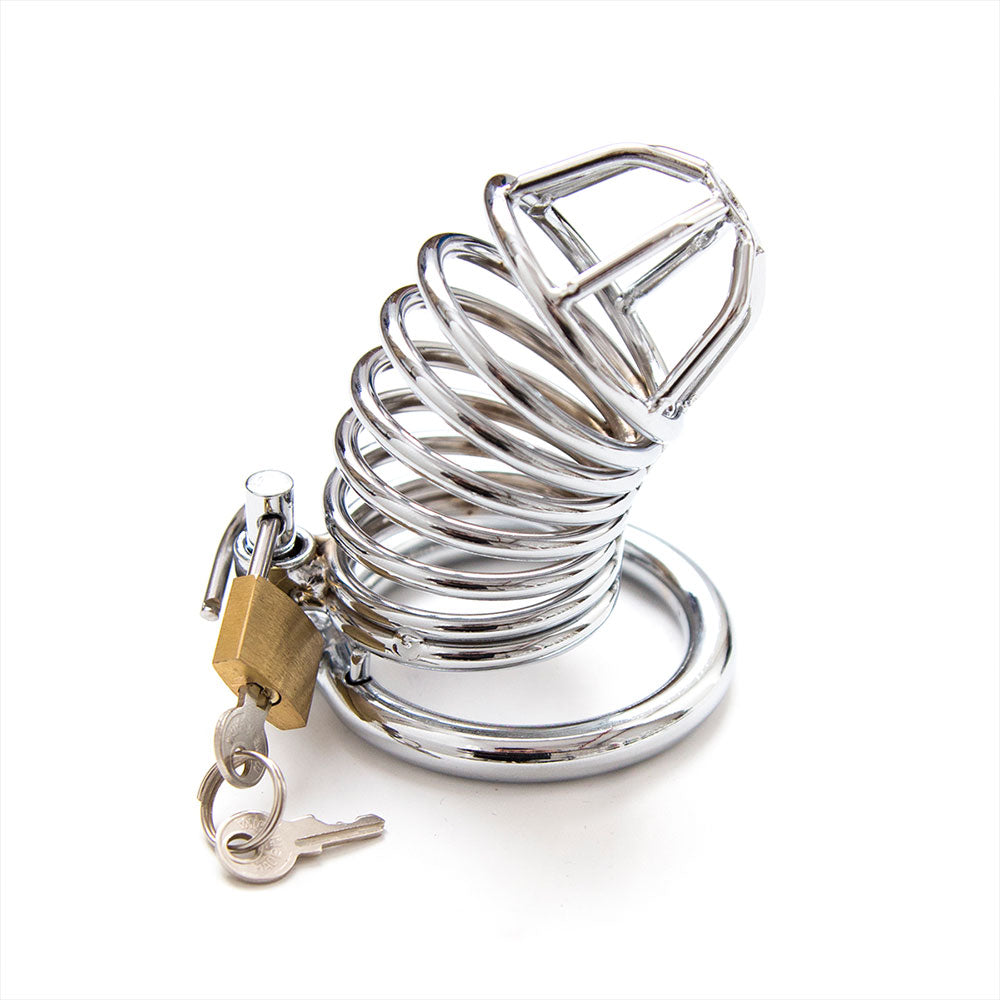 Stainless Steel Chastity Penis Cage M-L - image 2