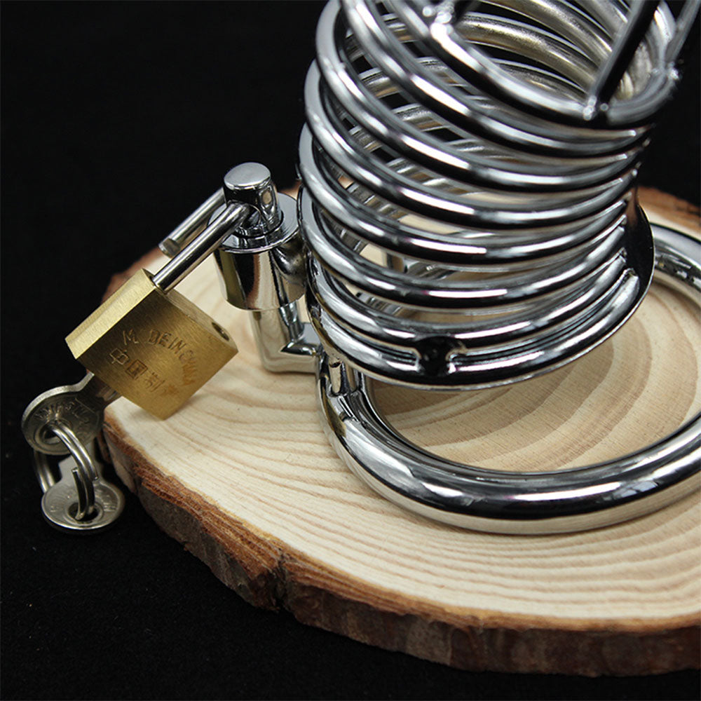 Stainless Steel Chastity Penis Cage M-L - image 8