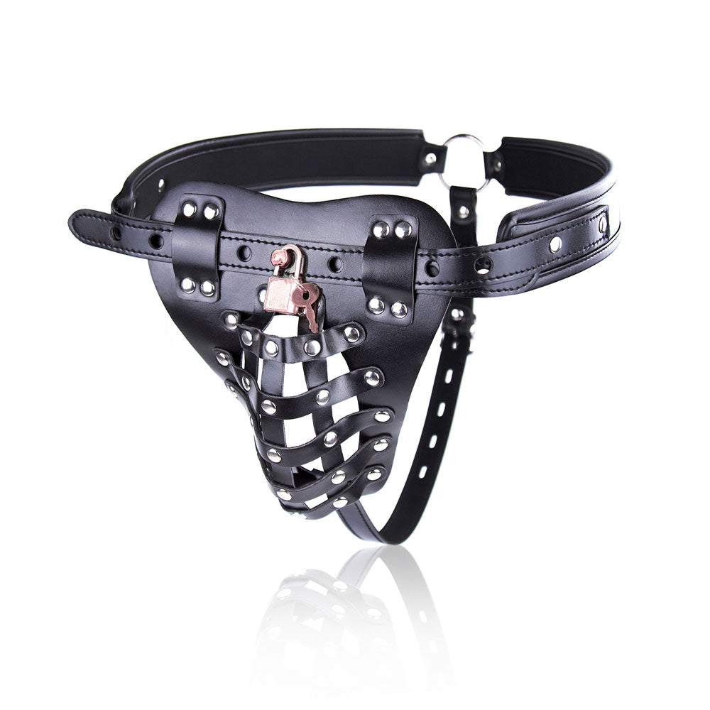 Penis and testicles Lockdown Chastity Belt Thong M-XL