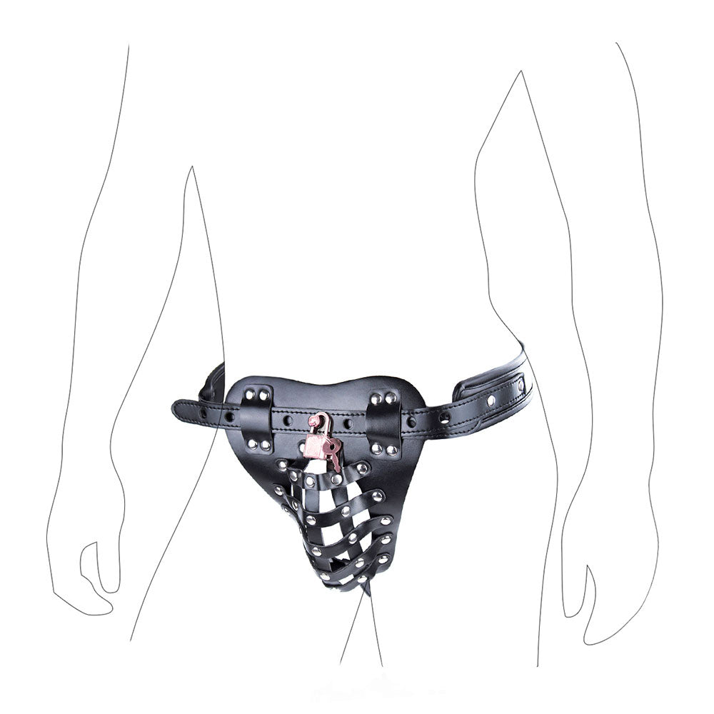 Penis and testicles Lockdown Chastity Belt Thong M-XL Δευτερεύουσα εικόνα προϊόντος