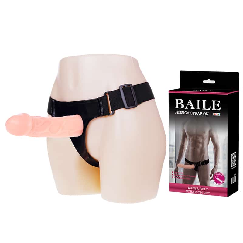 Unisex Strap-on for men and women with removable hollowed dildo 15 cm