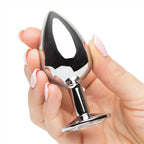 MEDIUM Heart Base Metal butt plug Red 8 cm - image 5