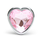 SMALL Heart Base Metal butt plug Pink 7 cm - image 3