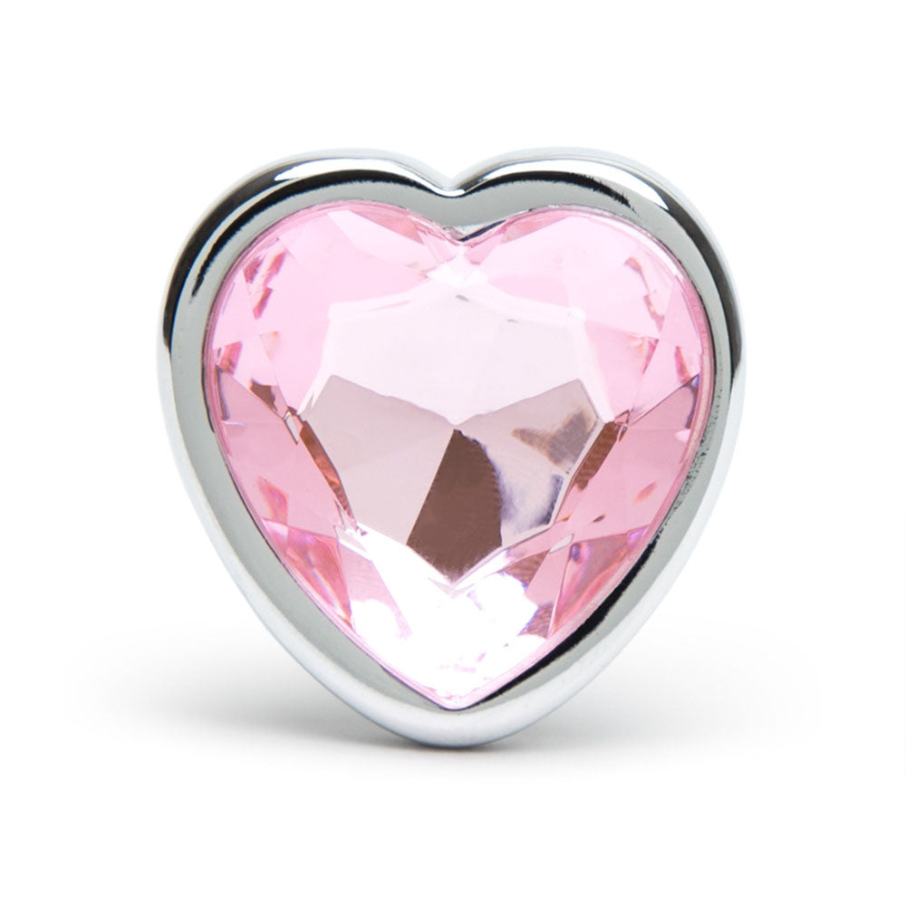SMALL Heart Base Metal butt plug Pink 7 cm - image 3