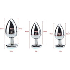 MEDIUM Heart Base Metal butt plug Blue 8 cm - image 3