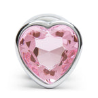 LARGE Heart Base Metal butt plug Pink 9 cm - image 6