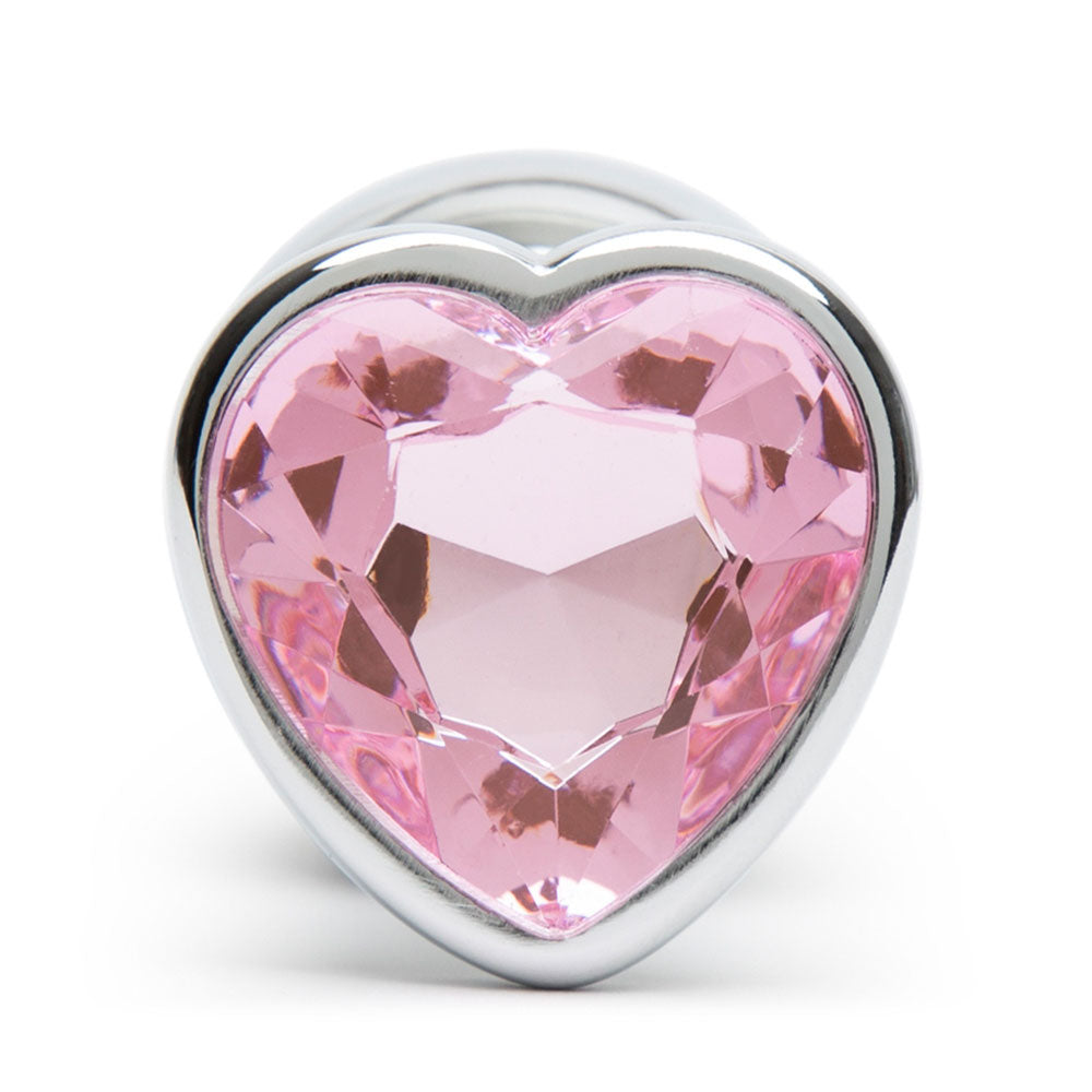 LARGE Heart Base Metal butt plug Pink 9 cm - image 6