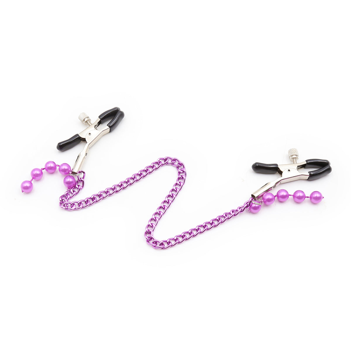 Naughty Toys Adjustable Nipple clamps with Chain