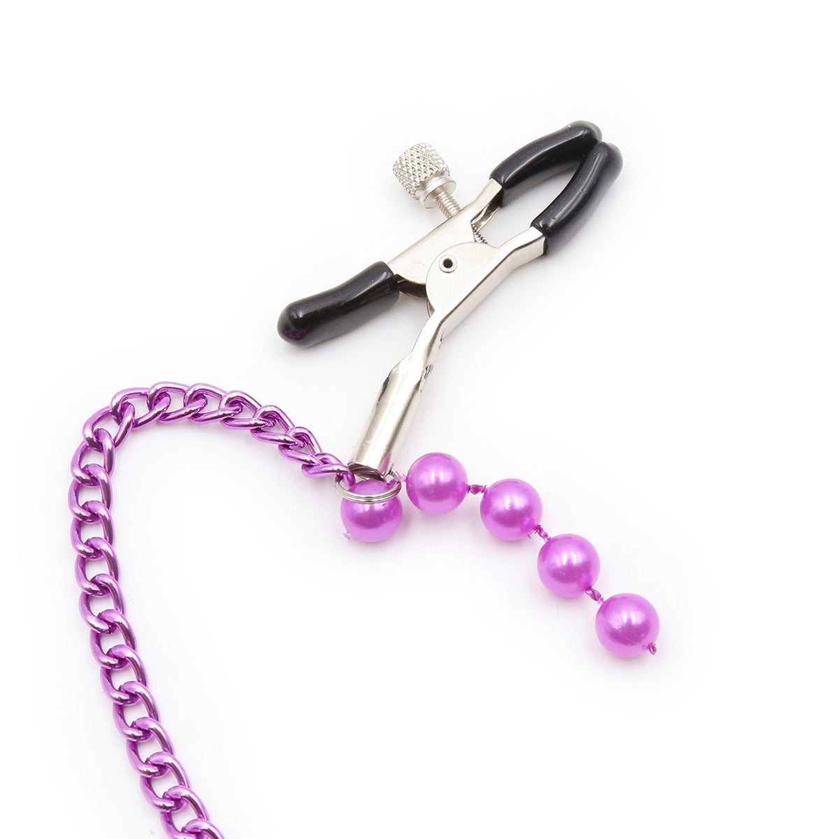 Naughty Toys Adjustable Nipple clamps with Chain - image 3