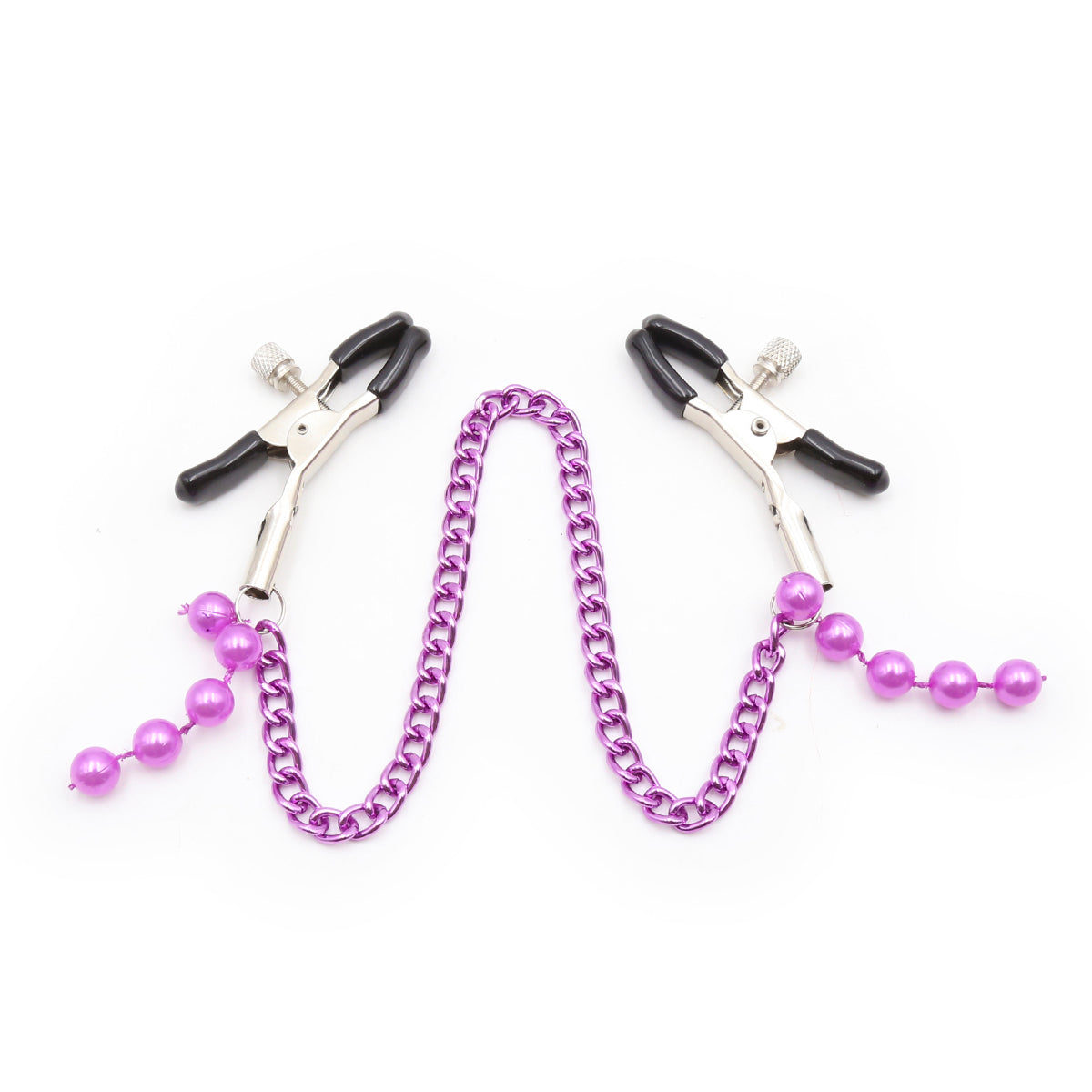 Naughty Toys Adjustable Nipple clamps with Chain - image 2