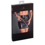 Noir Handmade Eco-Leather Miniskirt with 2 ways Zip