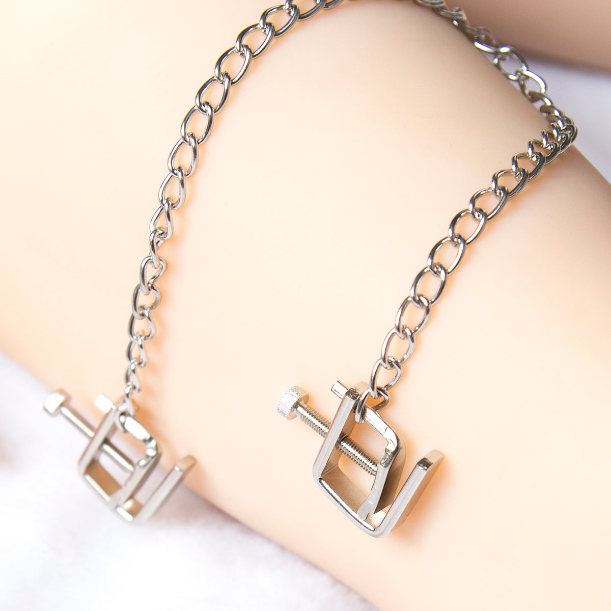 Naughty Toys Stimulating Nipple Clamps with Chain