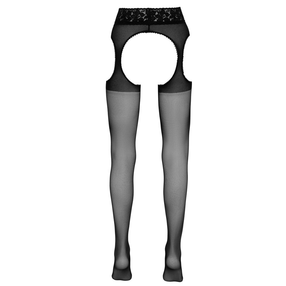 Cottelli crotchless stockings with lace waist - image 3