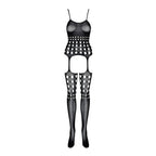 PLUS SIZE Obsessive Spicy Bodystocking with Round Notches