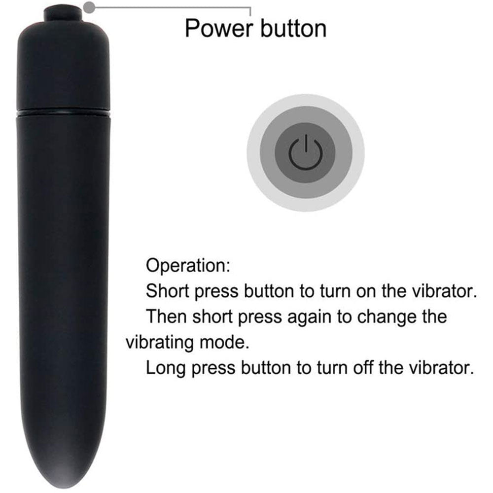 Mini Black vibrating Bullet Naughty Toys 9 cm - image 6