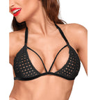 Noir Handmade Chequered Tape Bra with Panties - image 6