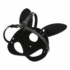 Black Leather Bunny Mask O/S - image 7