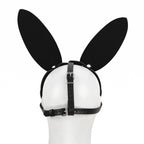 Black Leather Bunny Mask O/S - image 5