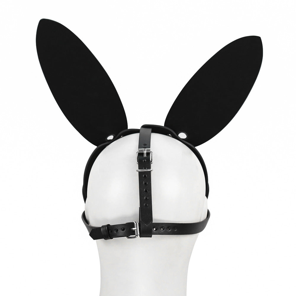 Black Leather Bunny Mask O/S - image 5