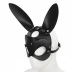 Black Leather Bunny Mask O/S - image 4