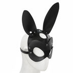 Black Leather Bunny Mask O/S - image 3