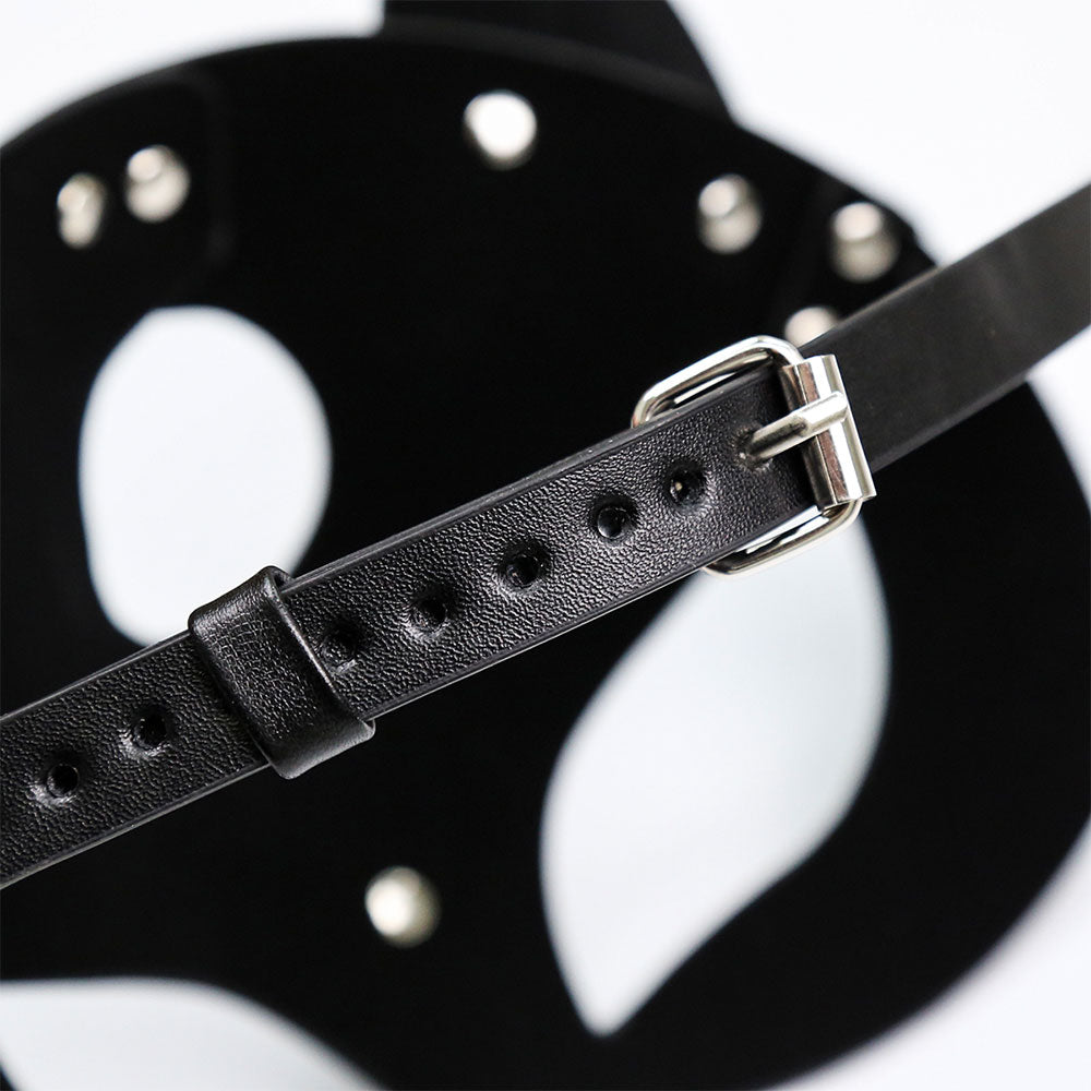 Black Leather Cat Mask O/S - image 6