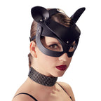 Black Leather Cat Mask O/S - image 2