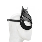 Black Leather Cat Mask O/S - image 9