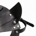 Black Leather Cat Mask O/S - image 7