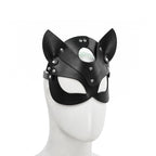 Black Leather Cat Mask O/S - image 8