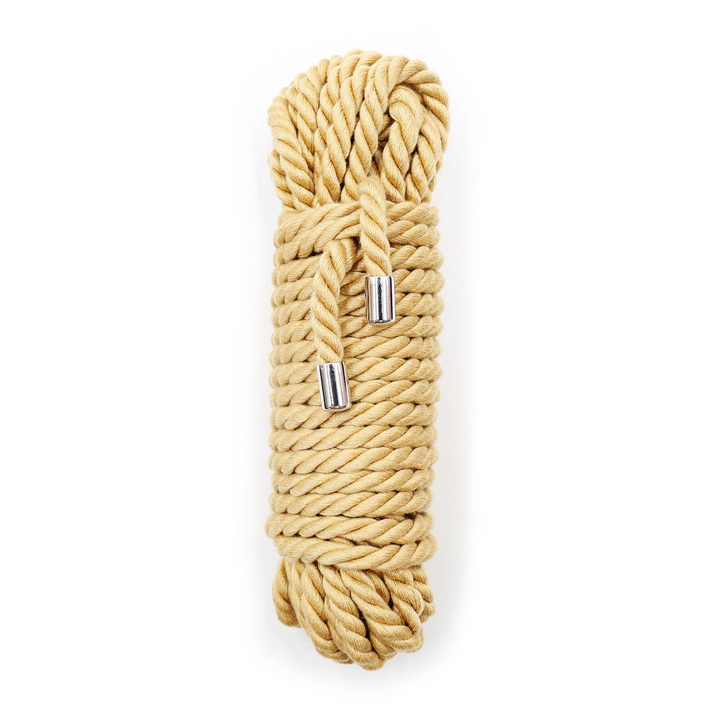 BDSM Bondage Gold Cotton Rope with metal heads 20 Meters - image 2