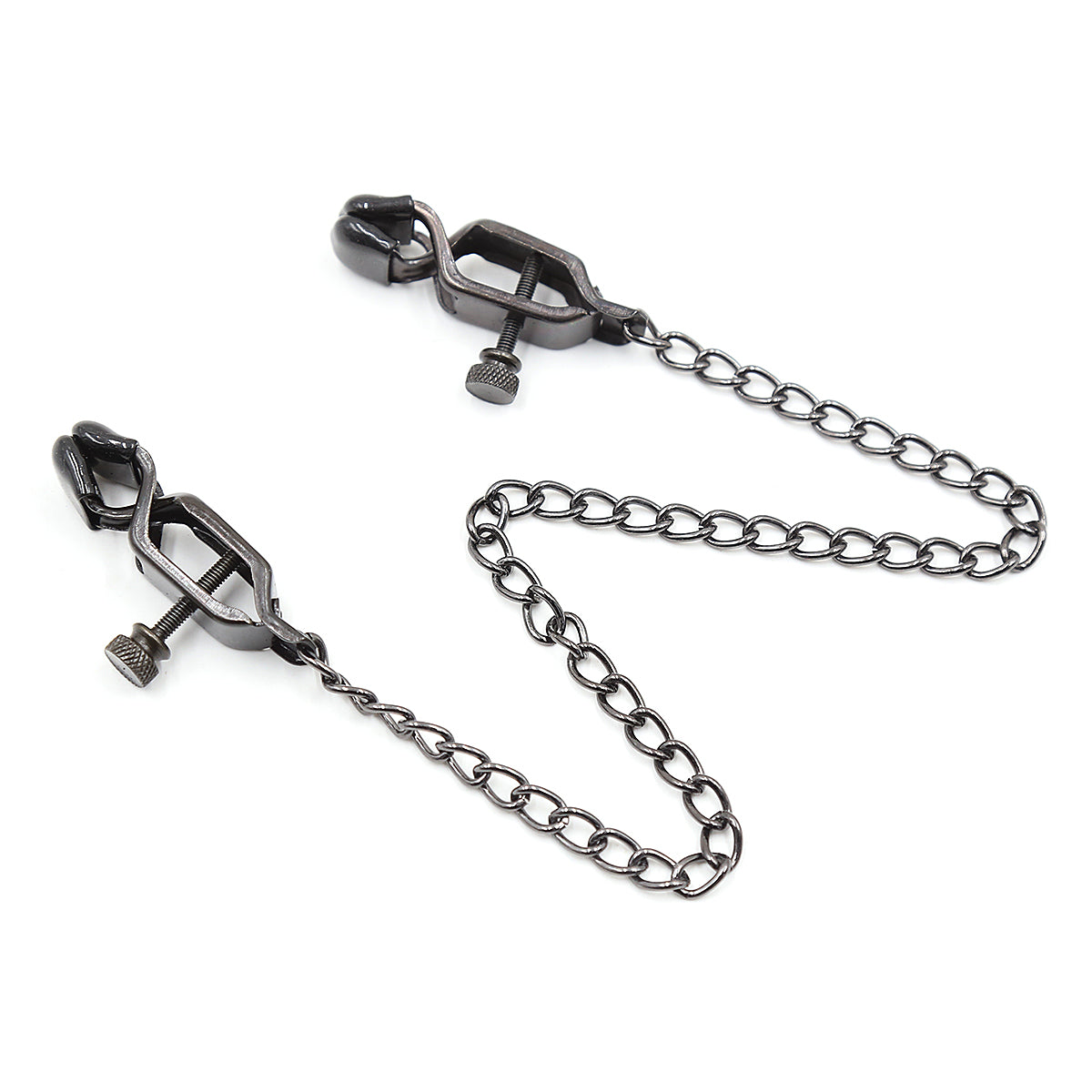 Naughty Toys Nipple Clamps with Black Chain