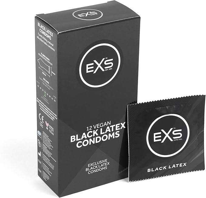 EXS Black Latex Condoms 12 Pack