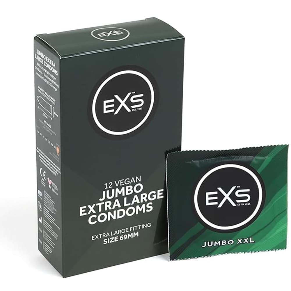 EXS Jumbo Extra Large Condoms Size 69mm (12 Pack)