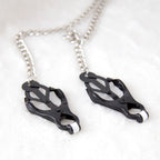 Metal Neck Collar with Clover Black Nipple Clamps 14cm - image 5