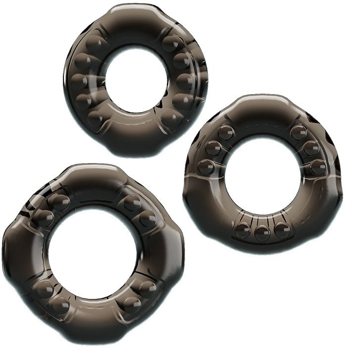 BAILE Three Soft Elastic Stretchy Penis Rings