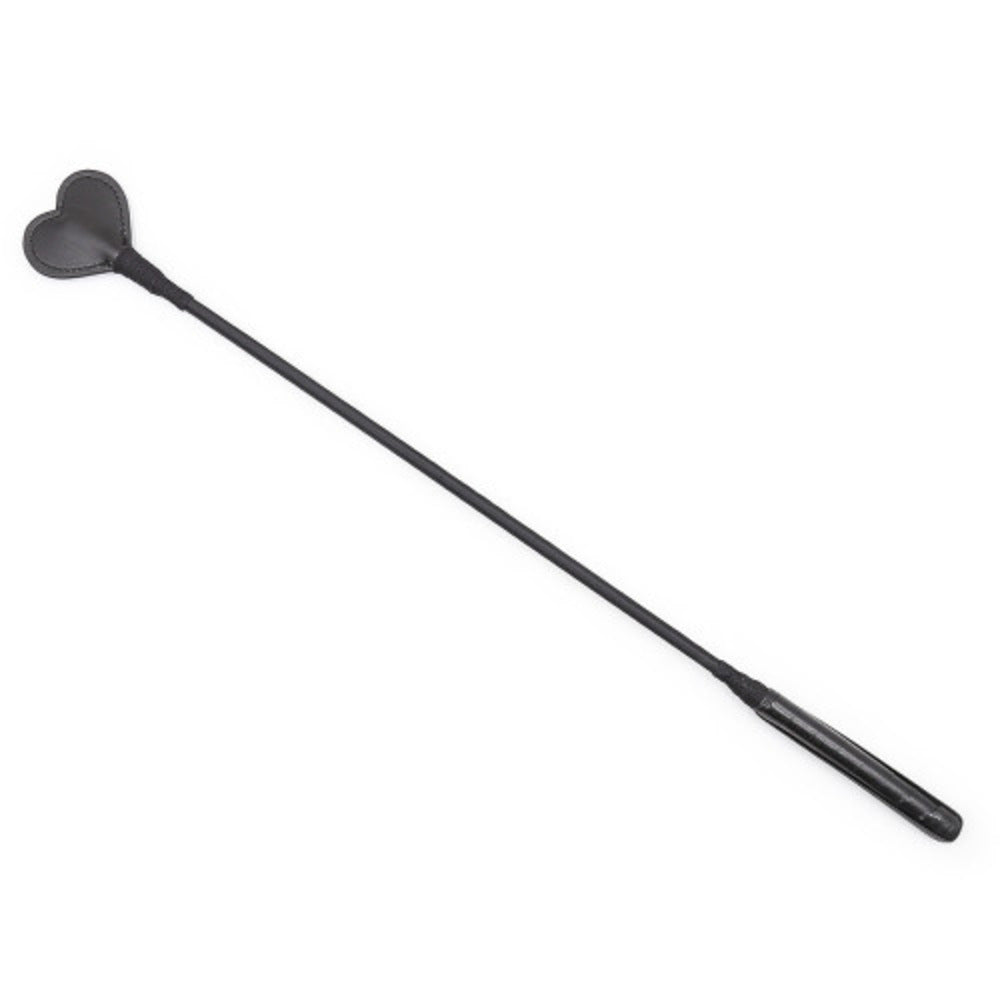 BDSM Fetish play black riding spanking crop with heart 62 cm - image 4