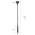 BDSM Fetish play black riding spanking crop with heart 62 cm - image 3