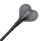 BDSM Fetish play black riding spanking crop with heart 62 cm - image 5