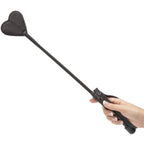 BDSM Fetish play black riding spanking crop with heart 62 cm - image 2