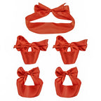 Red Silky Blindfold Wrist Ankle Sash Restraints Set