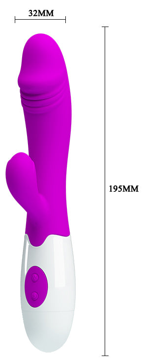 Pretty Love Snappy silicone rabbit vibrator 19 X 3,2 cm - image 3